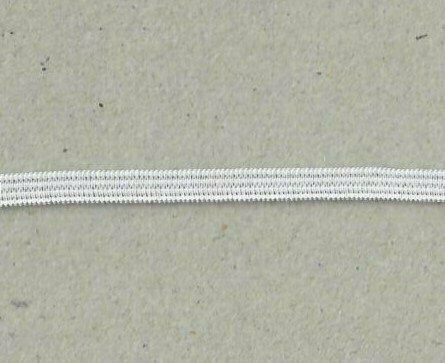 Wit Plat en zacht elastiek 5 mm 