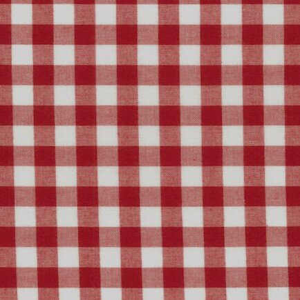 2750-410 Nordso rood met beige en ecru ruitje 166 cm breed