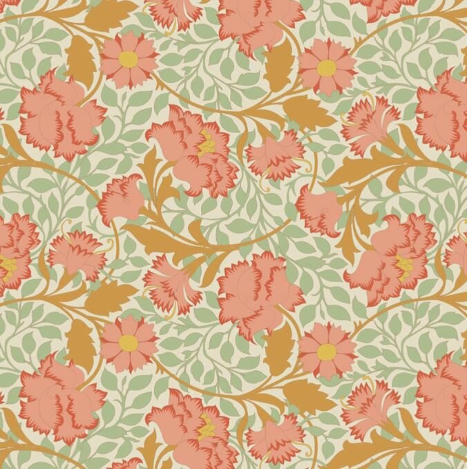 100641 Songbird Floral Coral 