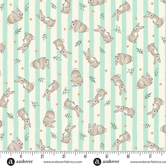 191-T Little Ones Bunnies Teal 