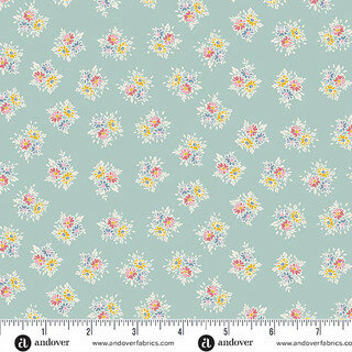 184-T Petite Fleur Posey Teal