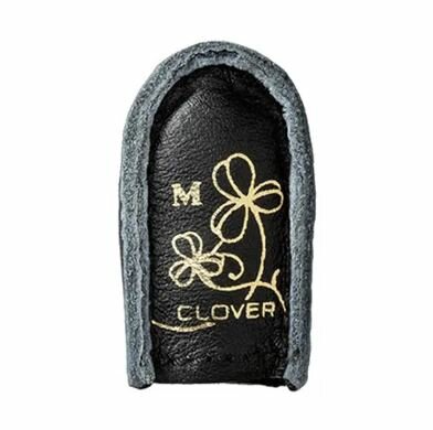 6039 Clover leren vingerhoed zwart Medium 