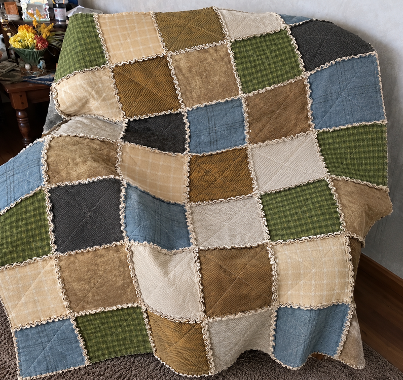 Quiltpakket Ragtime Flanellen Quilt  Dark  Modern 