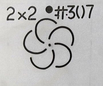 Quilt sjabloon 307 Small Flower 