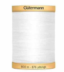 5709 white Gutermann naai- en applicatie garen. GROTE KLOS