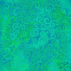 1649-24174-QT Ombre Scroll Green 