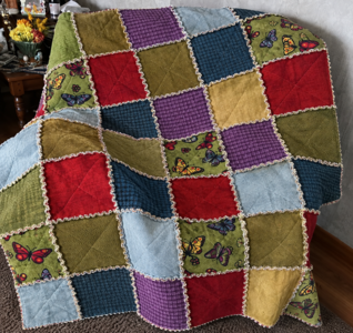 Quiltpakket Ragtime Flanellen Quilt  Butterfly Green combi