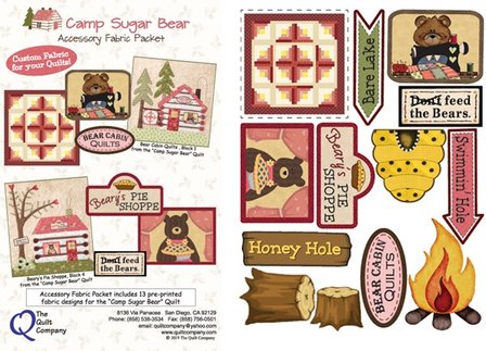Quiltpakket compleet Camp Sugar Bear