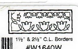 Quilt sjabloon W1640W 2,5 inch / 5 cm breed C.L. Borders 2 maten randen