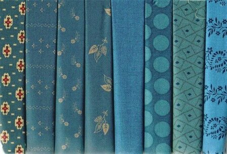 Quiltpakket C Love &amp; Hope Sampler Quilt Blauw/cremewit