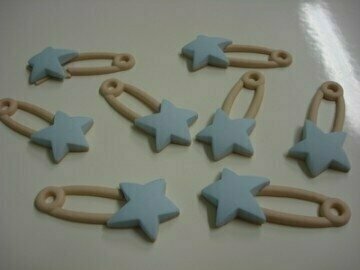 Large Blue Diaper Pins