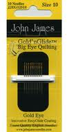 JJ12510 John James Big Eye quilting needles size 10