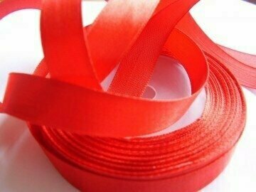 Satin ribbon red 10 mm