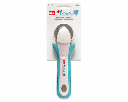 610473 Prym Omnigrid Rollschneider 45 mm wei&szlig;/blau love