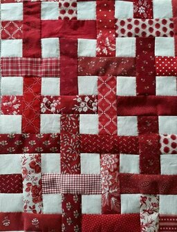 Startpakketje Schering en Inslag Quilt Rood