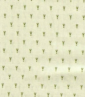 4512-783 Nellies shirtings ecru with green