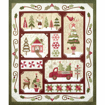 Totaal Quiltpakket Sew Merry Rood