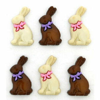 10876, Chocolate Bunnies knopen 