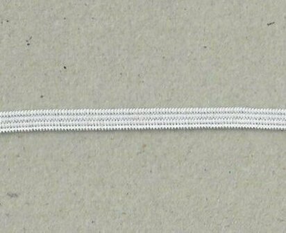 Wit Plat en zacht elastiek 5 mm 