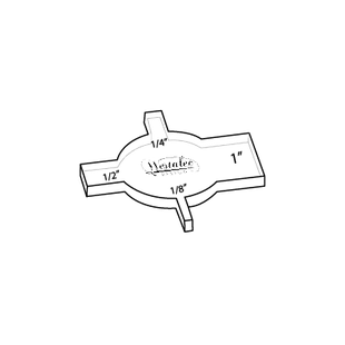 Spacing Gauge - Increments of 1/8, 1/4, 1/2 and 1 spaces when using rulers and templates (WSPG)