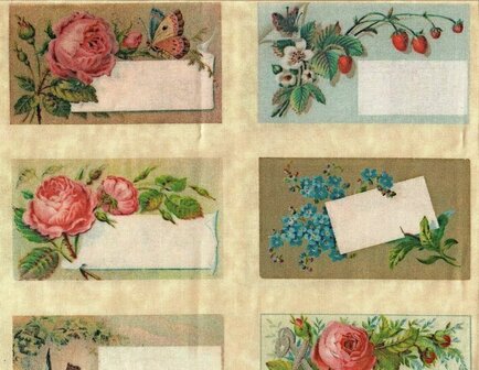 7352-12D Flea Market Mix Quilt labels