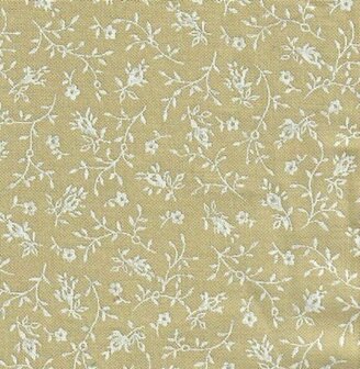 355-012 Muslin Prints Quiltback 108&quot; beige met wit bloempje