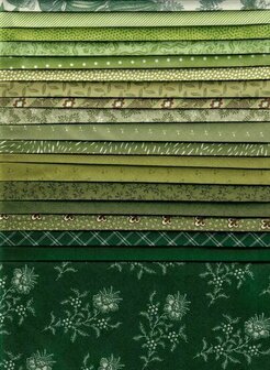 Quiltpakket D Love &amp; Hope Sampler Quilt Groen/cremewit