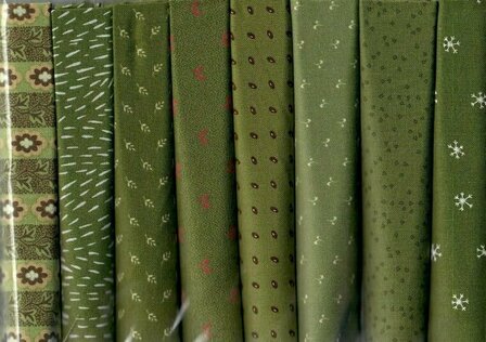 Quiltpakket D Love &amp; Hope Sampler Quilt Groen/cremewit