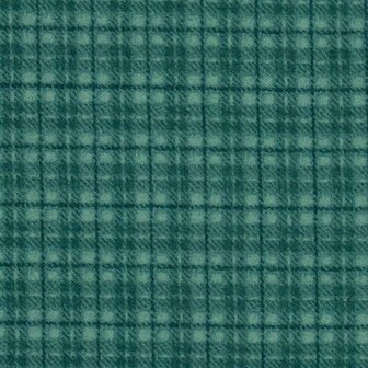 F18502-Q woolies flanel donker turquoise