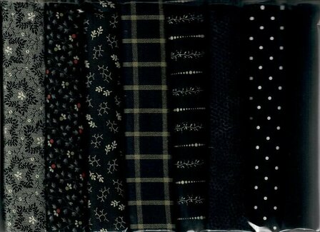 BLACK Fabric Basic Love &amp; Hope Sampler