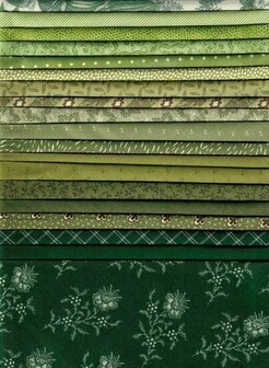 Quiltpakket K Love &amp; Hope Sampler groen assorti op beige
