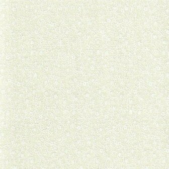 313-041 muslin prints ECRU met print slingerende bloempjes en stipjes