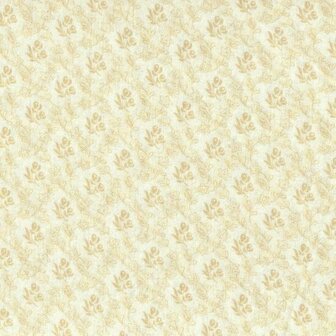 313-043 Classic Tone on Tone beige bloem boeketje op ecru