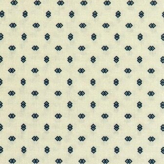 4512-635 Nellies shirtings ecru with blue links