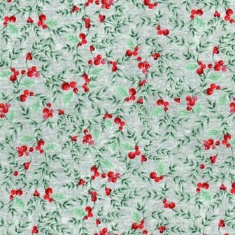 4890-117 Joyful Tidings berry allover