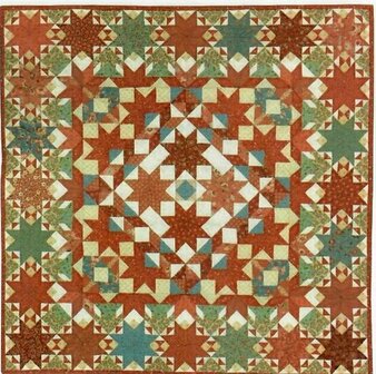 Patroon Stampin stars  van Anke de Haan en stempelsets