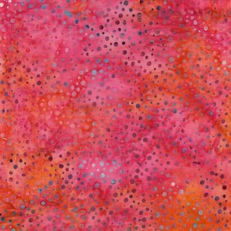3019-184 Batik Punkt rosa orange
