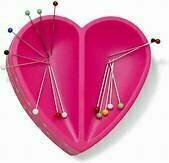Pym Love 610 284 Magnetic pin cushion heart shape pink