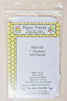 HEX100 Hexagon 1 inch papieren mallen 