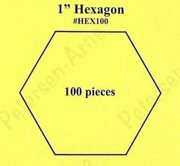 HEX100 Hexagon 1 inch paper templates