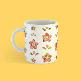 Quilttasse Blumen