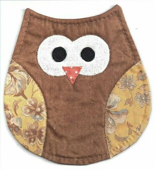 Package Coffee Coaster / Mug Rug Owl