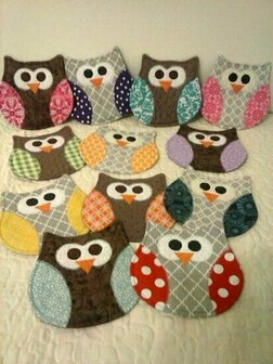 Paket Kaffeeuntersetzer / Becher Rug Owl