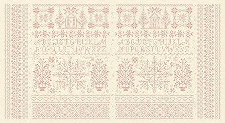 9850-R Noel Homestead Redwork