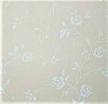 355-022 108 inch Quiltback Muslin ecru met roosjes