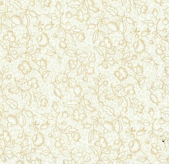 313-046 Classic Tone on Tone beige bloemen allover op ecru