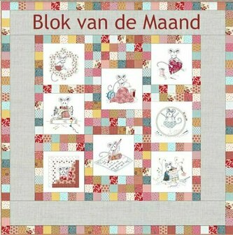 Extra strook stof ecru en Vlieseline BVM De Muizen Naaikamer Quilt