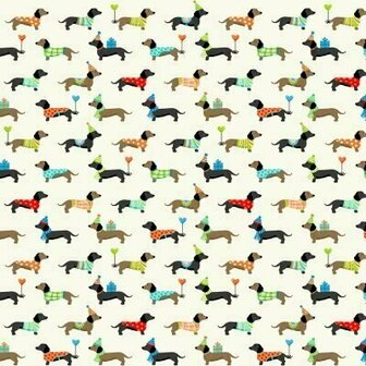 2543-Q Dachshunds cream