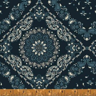 53188W-2 108 inch Quiltback Bandana Navy  