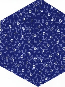 Patroon Potholder/ Pannenlap Quilt met proefblok Hollands rood met blauw